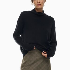 Aritzia Wilfred Luxe Black Cashmere Sweater